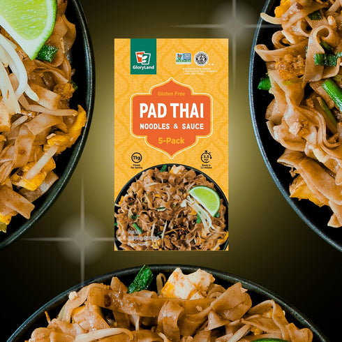 (28oz) Pack 5 Gloryland Pad Thai Noodles and Sauce Meal Kit