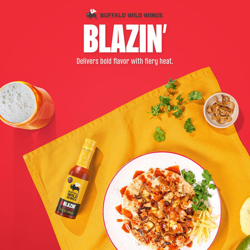 5 oz, (Pack 2) Buffalo Wild Wings Blazin Hot Sauce, fl Extra Hot Dipping Sauce, Marinade and Seasoning for Chicken