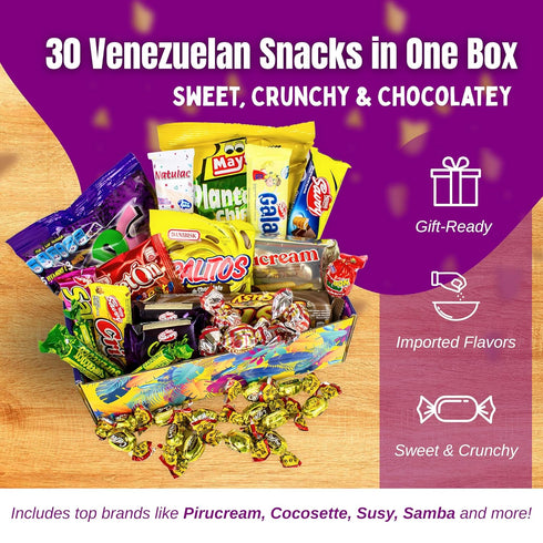 Pack Cocosette Venezuelan Candy Box Variety Authentic Sweets & Snacks with Pirucream & | Classic