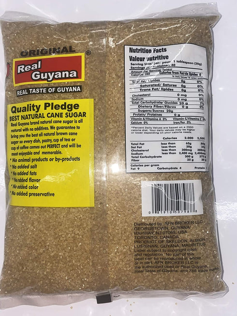Real Guyana Authentic Guyana Cane Sugar - Natural Sweetener