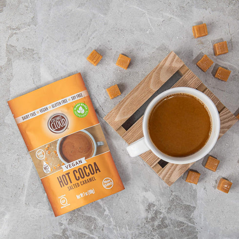 7 oz Coconut Cloud: Salted Caramel Vegan Hot Cocoa | Creamy, Dairy-Free, Delicious Chocolate Mix (Made in Colorado