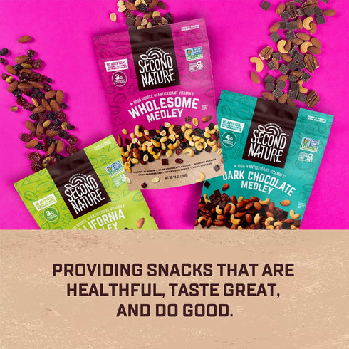 26 oz. (Pack 1) Second Nature Dark Chocolate Medley Trail Mix, Resealable Pouch of Certified Gluten-Free Snack Mix Dark