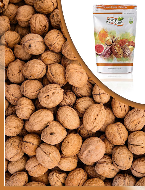 (2 Anna and Sarah Walnuts in Shell - New Crop - Jumbo - Chandler - Natural Shells - Not Bleached Pound)