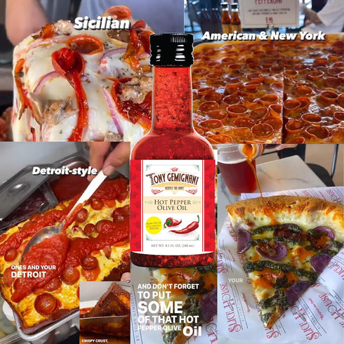 Sculpture House (3-Pack, 8.1oz Tony Gemignani Hot Pepper Olive Oil Bottles)