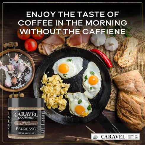 4 oz Espresso Infused Sea Salt with Bold and Rich Flavor Premium Infused Salt that Bring Earthy Flavor Espresso Gift
