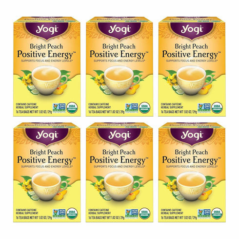 Yogi Tea Bright Peach Positive Energy Tea - 16 Tea Bags per