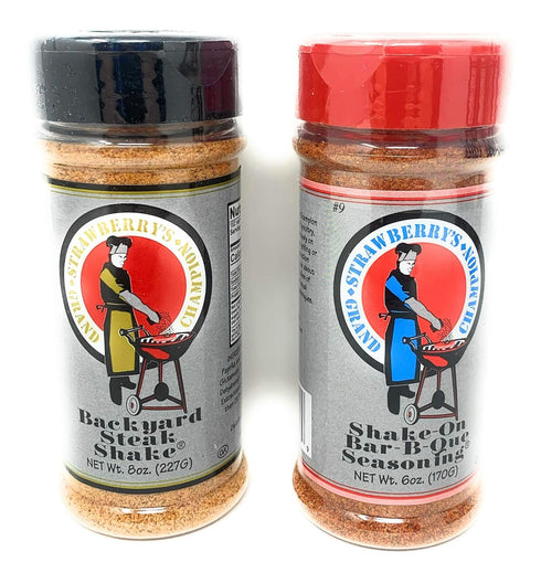 BBQ 2 Pack: Shake-On Bar-B-Que Seasoning 6 oz & Backyard Steak Shake 8 oz
