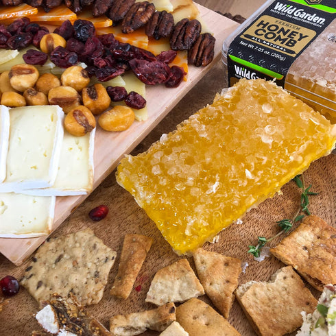 100% 7.05 Oz Wild Garden RAW Pure Bee Honeycomb - No Additives, No Preservatives, Fresh From The Mountains
