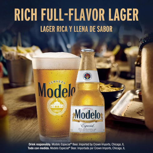 Modelo Especial 6 12 oz 4.4% Mexican Lager Beer, pk, bottles, ABV
