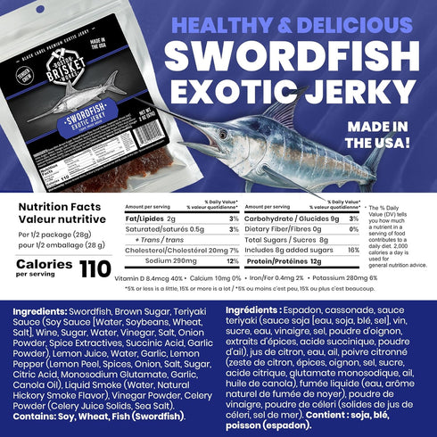 Generic SWORDFISH JERKY - Premium Ocean Fish - Gourmet Seafood Snack - Unique Deep Sea Fisherman Gift - Cool Guy