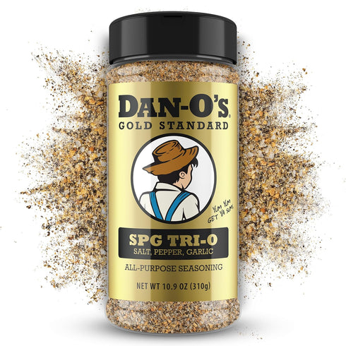 Dan-Os SPG Tri-O Seasoning Salt, Pepper & Garlic Blend Medium Bottle Premium