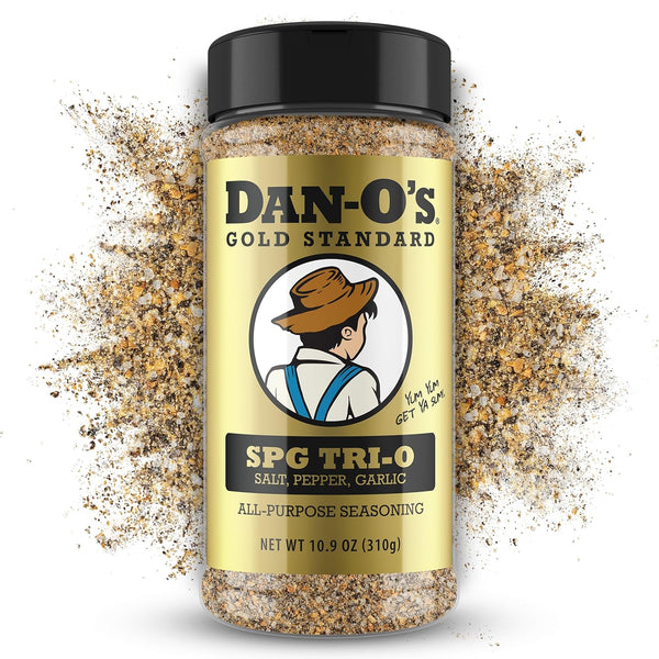 Dan-Os SPG Tri-O Seasoning Salt, Pepper & Garlic Blend Medium Bottle Premium