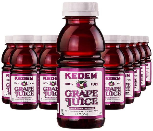 kedem Concord Grape Juice, 8oz Plastic Bottle (24 Pack)