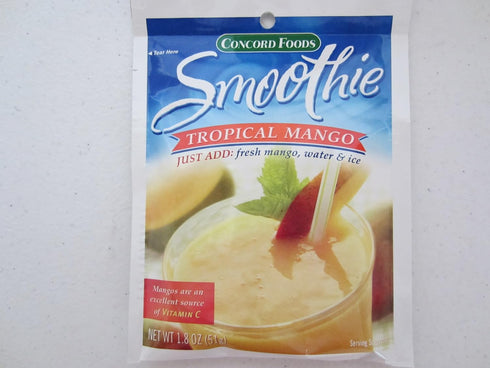 Concord Tropical Mango Smoothie Mix, 1.8-Ounce Packages (Pack of 18 )