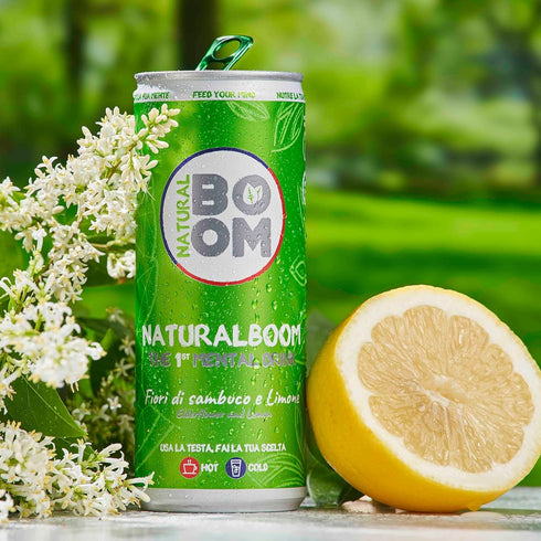 NaturalBOOM 12 pack 250ML Natural Boom Elderflower & Lemon