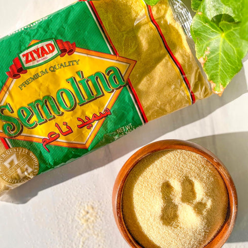 16oz Ziyad Semolina Wheat, Smeed, Semolina Flour, Perfect for Stews, Soups, Gravy, Baking Breads, Biscuits, Pizza Crust