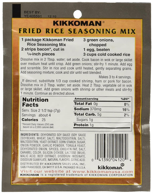 1-Ounce Pack (Pack 24) Kikkoman Fried Rice Seasoning Mix