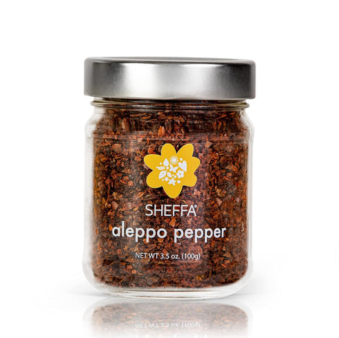 Sheffa Aleppo Pepper Flakes SALT Free Powder Seasoning spice (3.5oz Glass Jar)