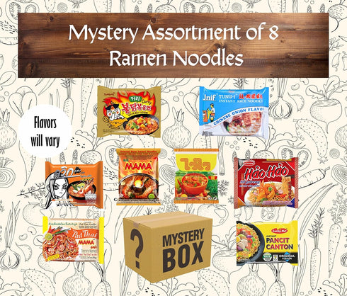 Package 8 High Class Grass Ramen Care with Toppings, Instant Noodles with Dehydrated Vegetable Flakes