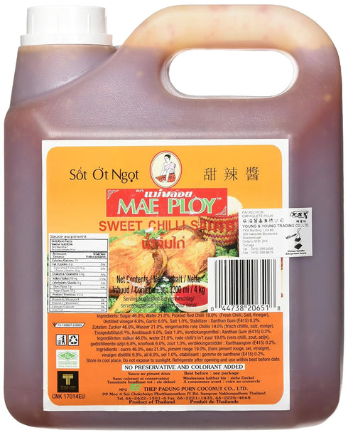 Mae Ploy Thai Sweet Chilli Sauce - 8.8 Pounds Total 108oz, Huge Jug Versatile Dipping Sauce