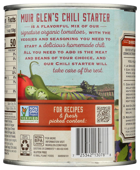 Muir Glen 28 OZ Organic Chili Starter with Jalapenos