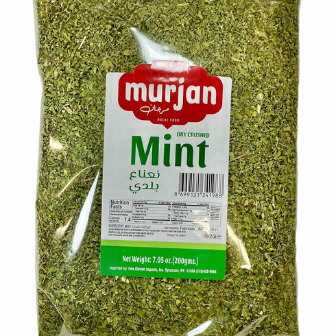Murjan 7 oz 7 , Extra cleanPremium Dry Crushed Turkish Mint Leaves Dried Mint Leaf, Ounces