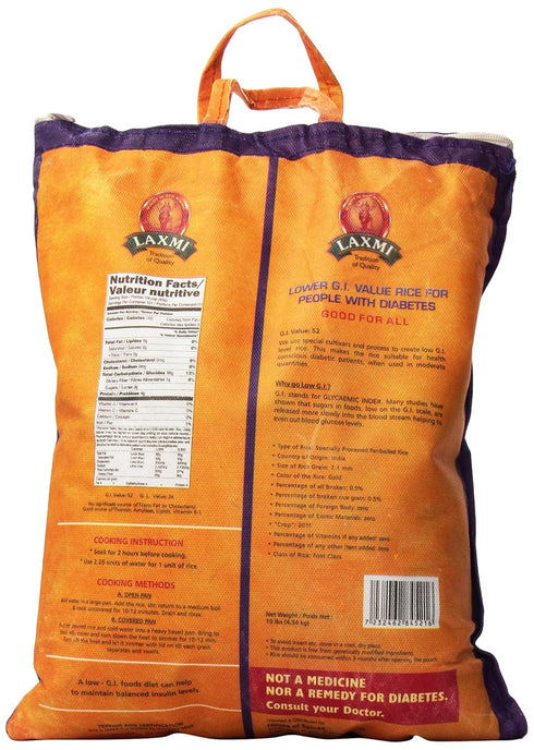 10lb Laxmi Diabetic Friendly Basmati Rice w/Lower G.I. Index Value