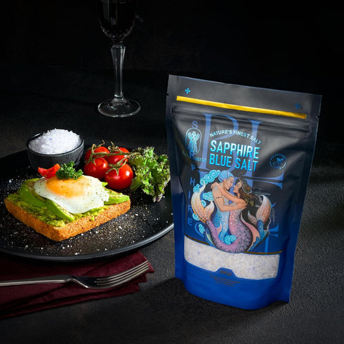 Artaguana 84 1 lb (454g) Sapphire Blue Salt Rare Gourmet Mineral Salt with Trace Minerals | Hand-Harvested & Unrefined