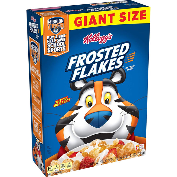 Kellogg's Frosted Flakes Cereal - Sweet Breakfast that Lets Your Great Out,