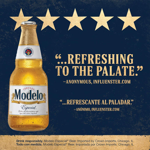 Modelo Especial 6 12 oz 4.4% Mexican Lager Beer, pk, bottles, ABV
