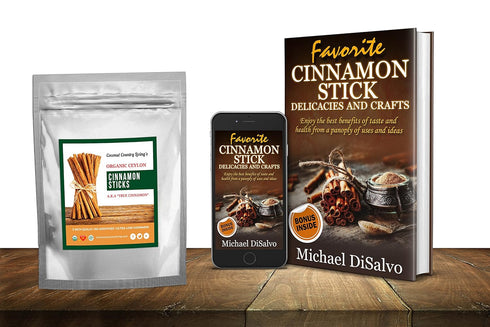 Organic Ceylon Cinnamon Sticks, 8 oz, Fair Trade Sourced from Sri Lanka, Gluten Free, True Cinnamon 3” Quills