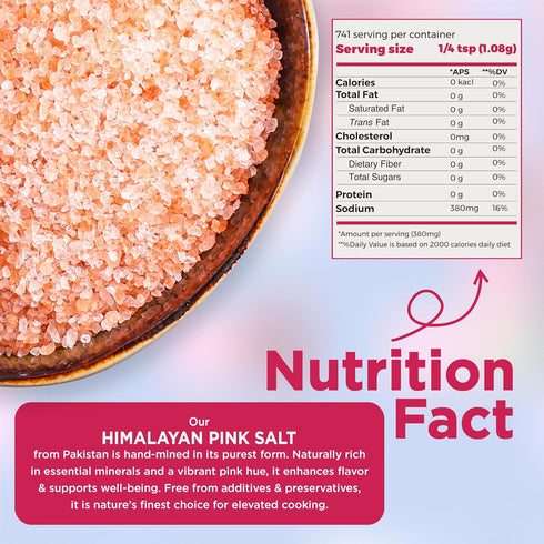 5 lb PURE NATURE Himalayan Pink Salt Fine Grain Bulk Bag Natural Pink Himalayan Rock Salt for Cooking, Baking