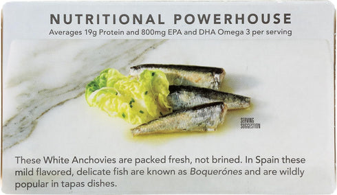 4.4 oz Wild Planet White Anchovies Lightly Salted in Water