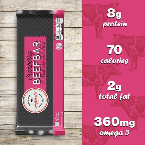 Premium Aufschnitt Products 24 Count Aufschnitt Beef Bars - High Protein Snack with Grass Fed Beef - Kosher, and Keto