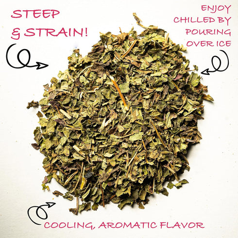 1 lb 16 Worldwide Botanicals Organic Peppermint Loose Leaf Tea, - Pacific Northwest Organic Cultivation, Highly