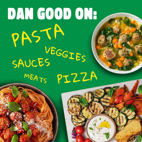 1.7 oz 2 Pack, Dan-O's Italian-O Seasoning, Bottle, Italian Seasoning for Pasta, Pizza, Salad, Veggies and More, Sugar