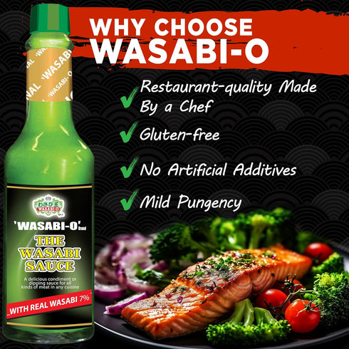 Wasabi-O Hot & Spicy Wasabi Sauce - Real Japanese Vegan, Gluten-Free Organic Wasabi