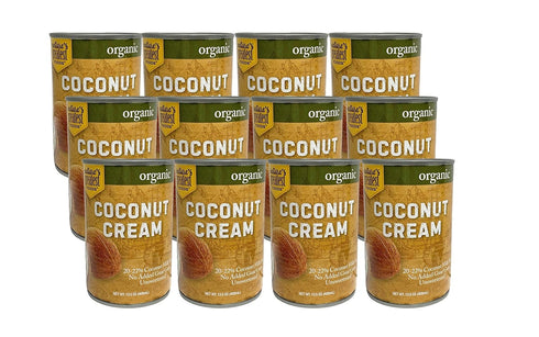 2022% 13.5 oz (12-Pack) Organic Coconut Cream NO GUAR GUM, Unsweetened, Fat, | Natures Greatest Foods