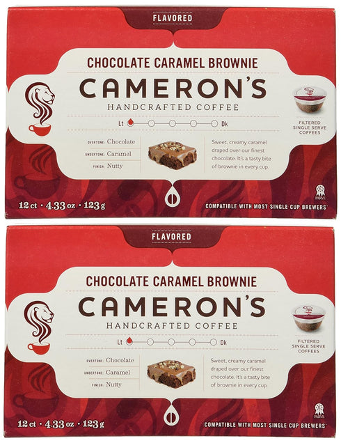 CAMERON'S CHOCOLATE CARAMEL BROWNIE COFFEE 24 SINGLE SERVE CUPS