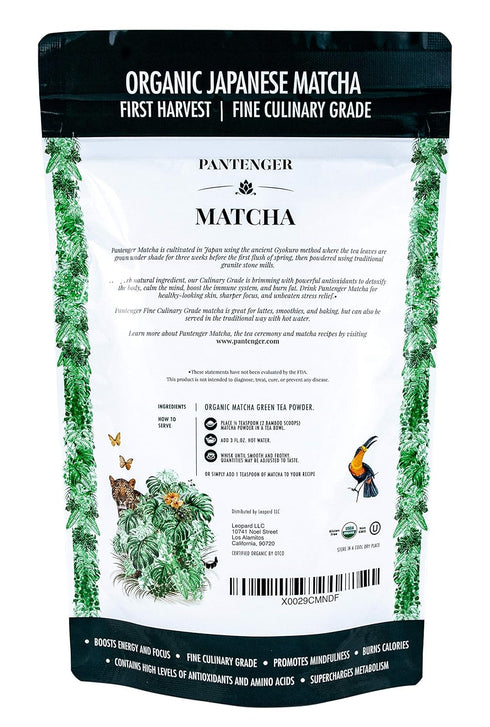 Organic Matcha Green Tea Powder, 3.5 OZ - 80 Servings, Latte & Smoothie Grade, Japanese First Harvest