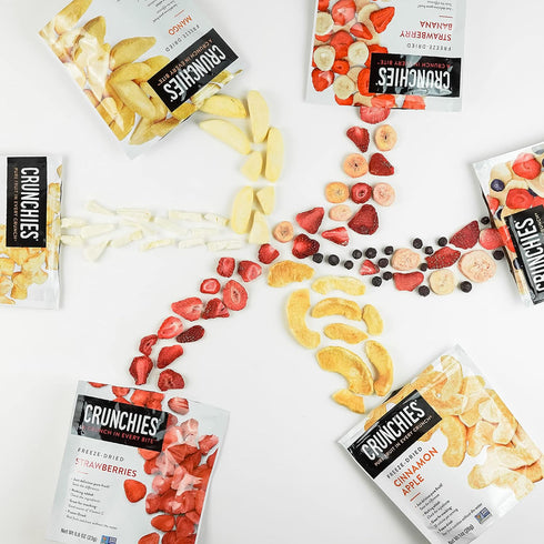 Packs, 100% Pack 6 (6 Pack) Crunchies Freeze-Dried Fruit Variety All Natural Crispy Fruit, Non GMO and Kosher