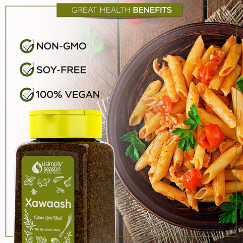 USimplySeason Xawaash Spice, 4.8 oz - East African Cuisine Inspired, Vegan, Non-GMO, No-Salt