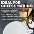 14 oz Fine Sea Salt for Homemade Cheese Making, Gluten-Free and Non-Iodized, Flaky Salt, Kosher Cheese Kit Essential