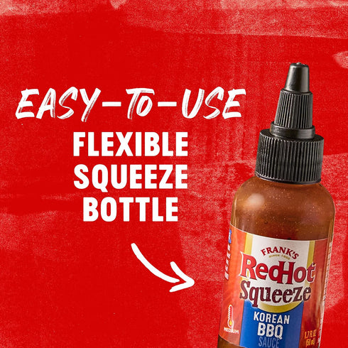 1.7 oz (Pack 24) Frank's RedHot Squeeze Korean BBQ Sauce, fl