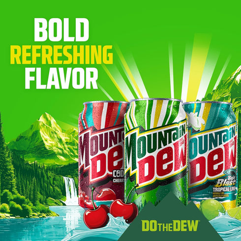 7.5 Oz (Pack 10) Mountain Dew Soda, Fl Mini Cans