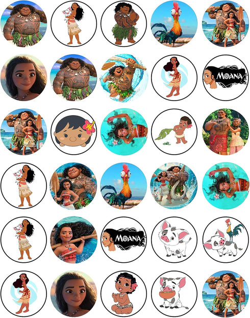 30 Edible Cupcake Toppers, Ocean Explorer Inspired Collection of Cake Decorations on Wafer Sheet