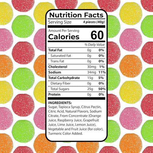 Shippedfast 1 16oz) Sun Kiss Fruit Chews, Pound Bag of Gems, Fruit Bulk, Soft, Chewy Candy Individually Wrapped. (Net