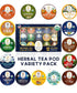 Organic Tea Pods Variety Pack - Assorted Sampler Pack Compatible for Keurig