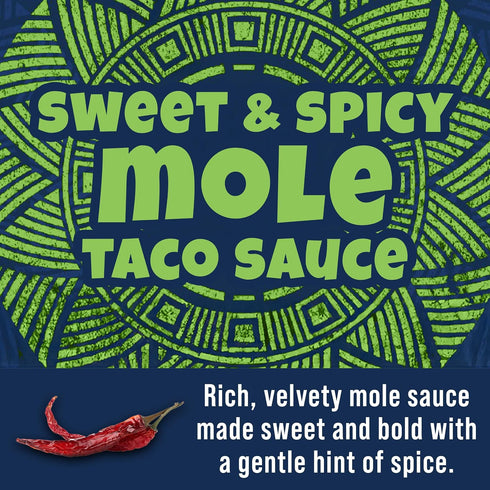 8 Ortega Sweet & Spicy Mole Taco Sauce, Sweet and Spicy Sauce and Marinade, Ounce