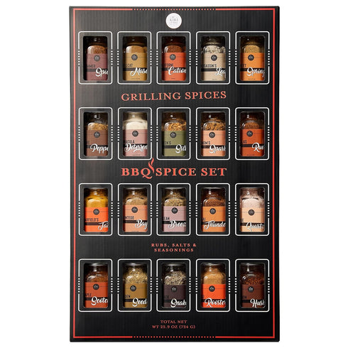 Large Gourmet Smokehouse BBQ Spice Rub Set Grilling Gift Set, 1.25oz Each-